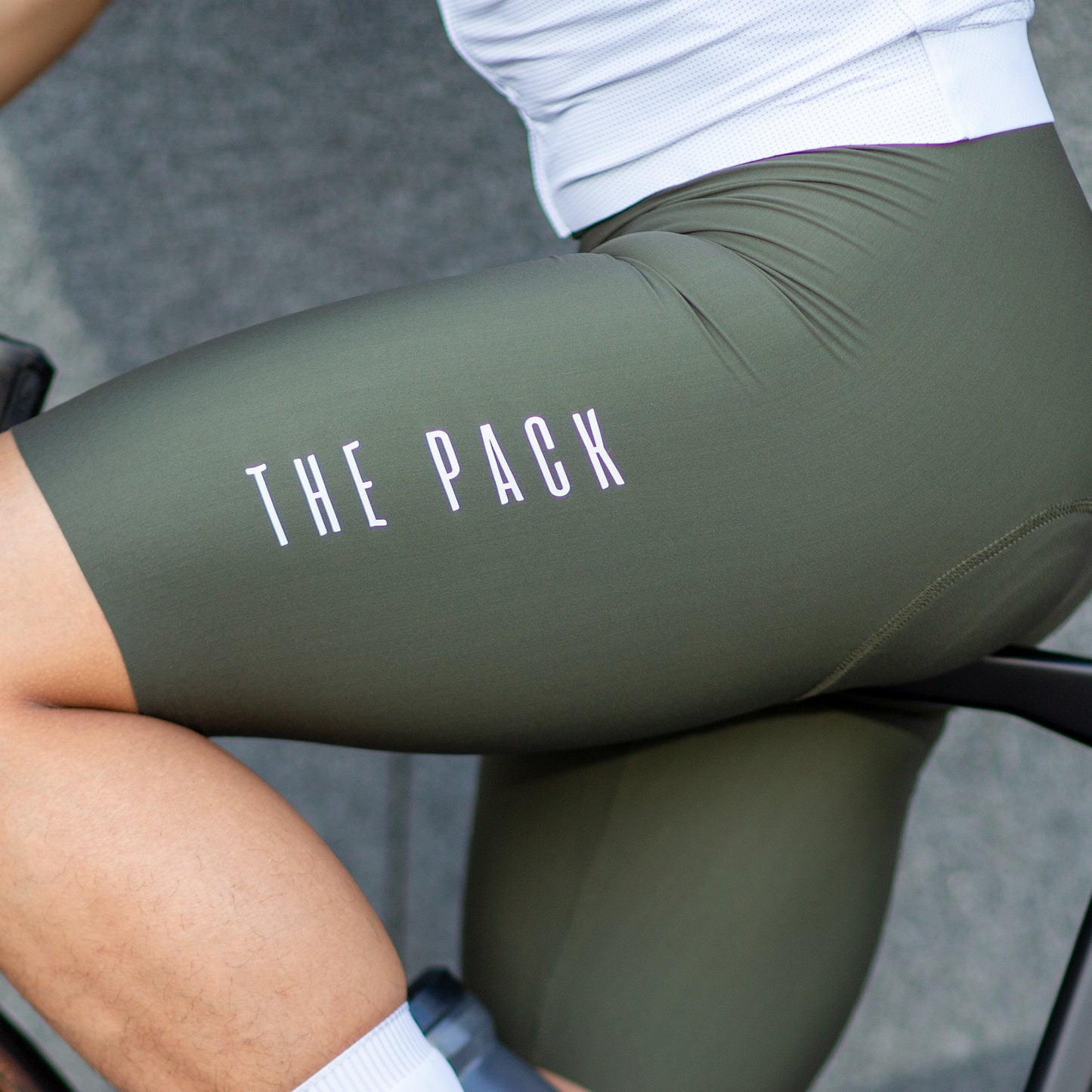 The Pack Alpha Bib Shorts - Men (Olive)